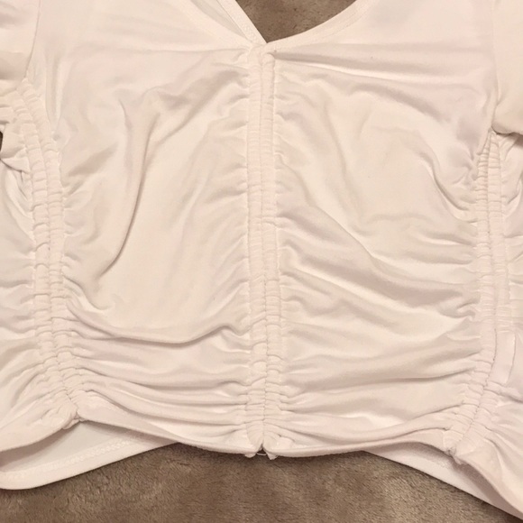 Urban Outfitters White Ruffle Top - Picture 2 of 4